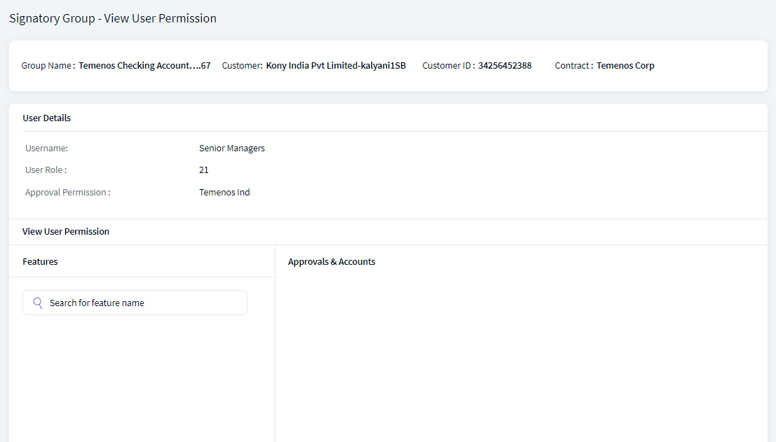 View User Permission Details